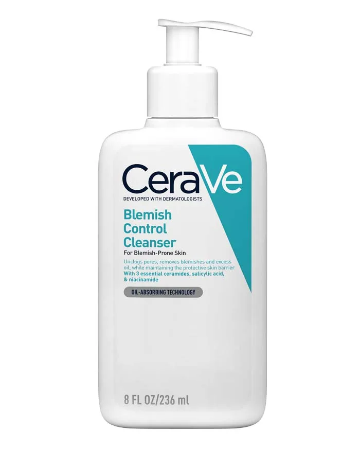 CeraVe Blemish Control Face Cleanser 2% Salicylic Acid Niacinamide Acne